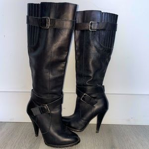 Black Tall Heeled Boots